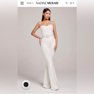 Nadine Merabi Lucinda White Jumpsuit